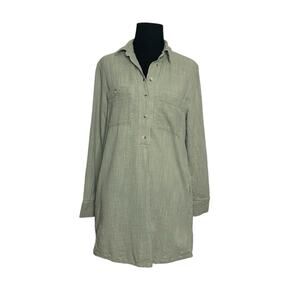 Rhythm. green long sleeves tunic mini dress size XS